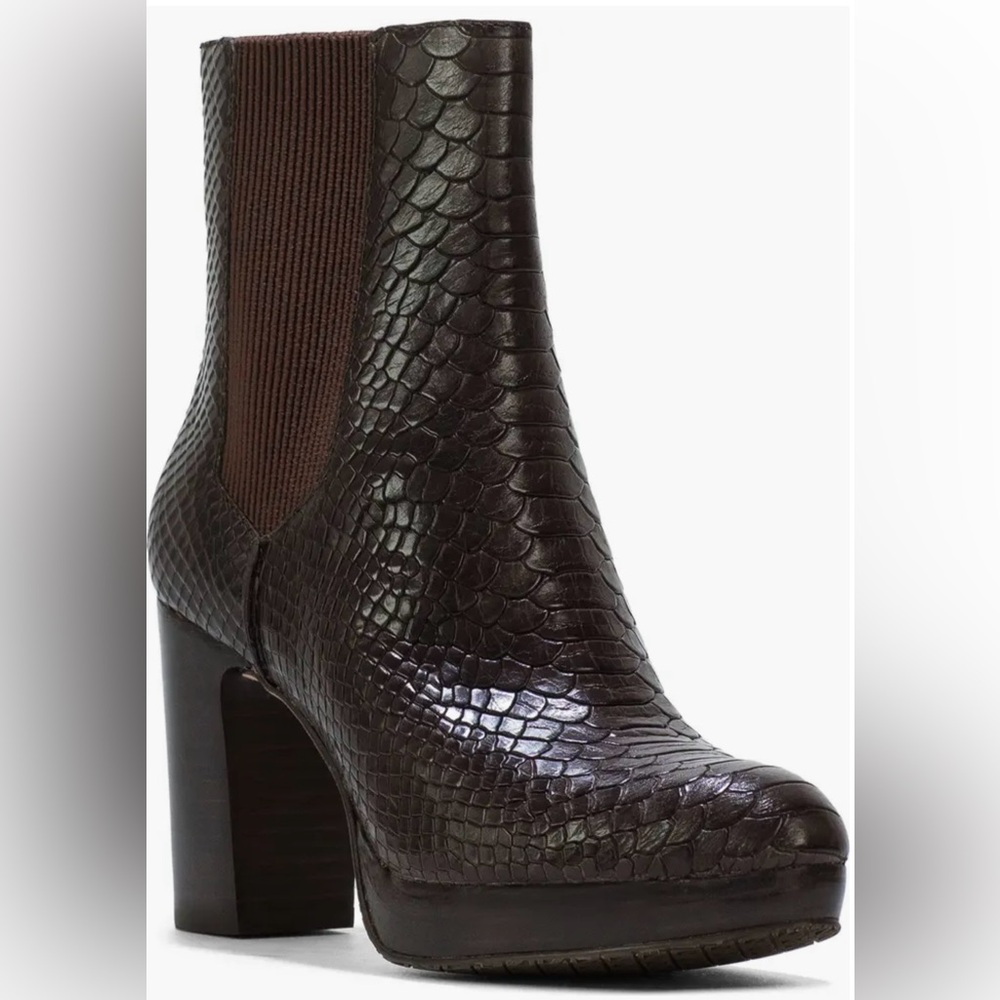 DONALD PLINER Zelda Snake Embossed Platform Chelsea Boot - Picture 2 of 4